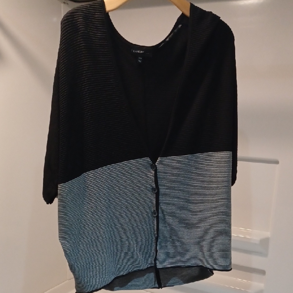 Lane Bryant Black and Gray Cardigan